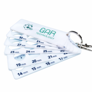 Calibrador arándano 14-32 / llavero acrílico traslucido