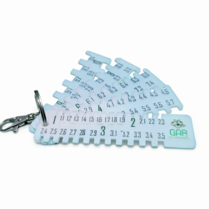 Calibrador de diámetros de tallos acrílico + UV DTF