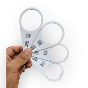 Calibrador de limón en acrílico blanco